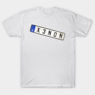Xenon - License Plate T-Shirt